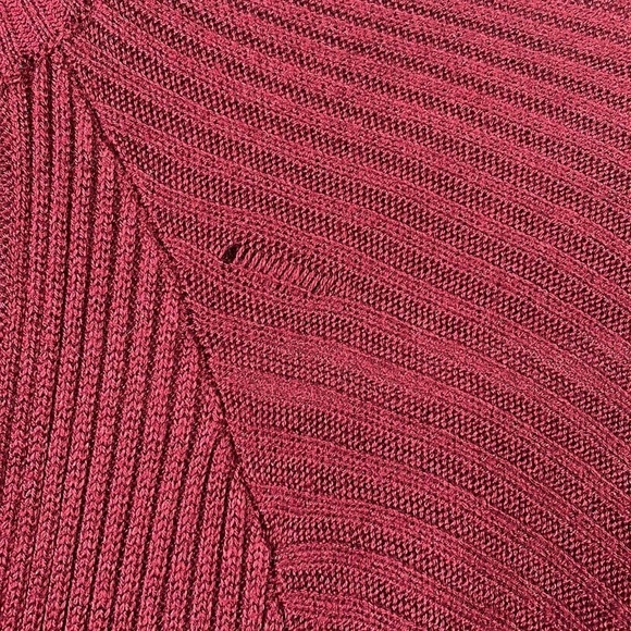 Dance & Marvel burgundy dress with satin ribbon tie in the back size S FLAWED - Picture 2 of 7